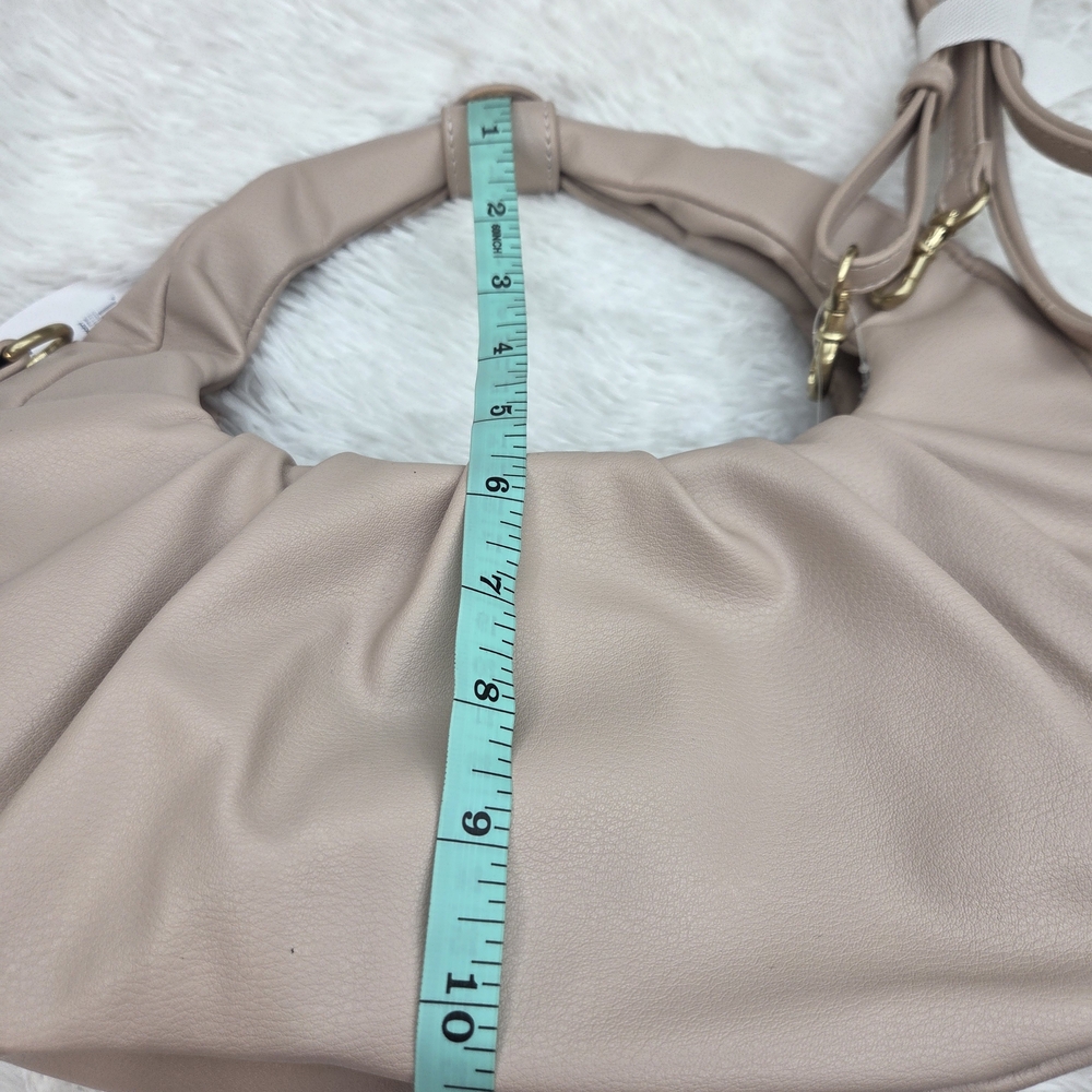 Scoop‎ Ruched Beige Hobo Shoulder Bag NWT - Picture 7 of 8